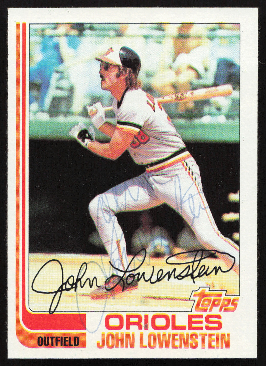 John Lowenstein Autographed 1982 Topps Card #747 Baltimore Orioles SKU #264842