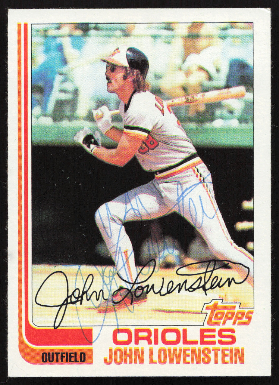 John Lowenstein Autographed 1982 Topps Card #747 Baltimore Orioles SKU #264843