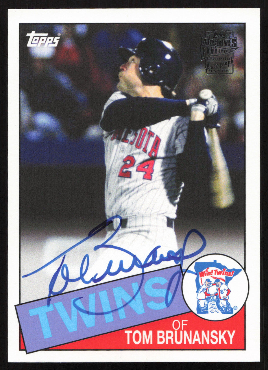 Tom Brunansky Autographed 2013 Topps Archives Fan Favorites Autographs Card #FFA-TB Minnesota Twins SKU #264847