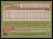 Tom Brunansky Autographed 2013 Topps Archives Fan Favorites Autographs Card #FFA-TB Minnesota Twins SKU #264847