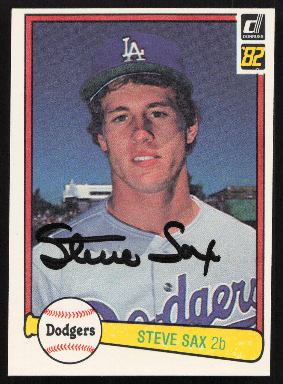 Steve Sax Autographed 1982 Donruss Rookie Card #624 Los Angeles Dodgers SKU #264849