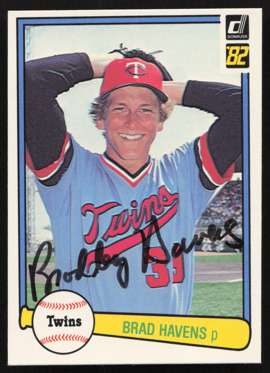 Brad Havens Autographed 1982 Donruss Card #382 Minnesota Twins SKU #264851