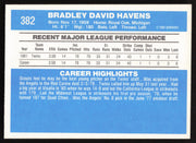 Brad Havens Autographed 1982 Donruss Card #382 Minnesota Twins SKU #264851
