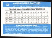 Jim Gantner Autographed 1982 Donruss Card #406 Milwaukee Brewers SKU #264854
