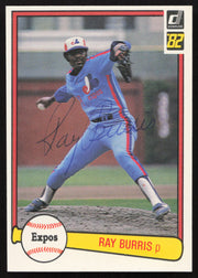 Ray Burris Autographed 1982 Donruss Card #414 Montreal Expos SKU #264855