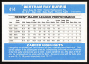 Ray Burris Autographed 1982 Donruss Card #414 Montreal Expos SKU #264855