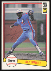 Ray Burris Autographed 1982 Donruss Card #414 Montreal Expos SKU #264856