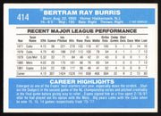 Ray Burris Autographed 1982 Donruss Card #414 Montreal Expos SKU #264856