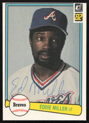 Eddie Miller Autographed 1982 Donruss Card #425 Atlanta Braves SKU #264858