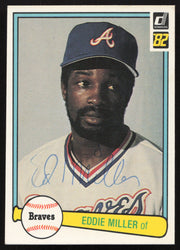 Eddie Miller Autographed 1982 Donruss Card #425 Atlanta Braves SKU #264859
