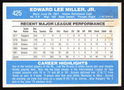 Eddie Miller Autographed 1982 Donruss Card #425 Atlanta Braves SKU #264859
