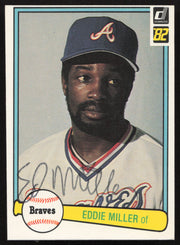 Eddie Miller Autographed 1982 Donruss Card #425 Atlanta Braves SKU #264860