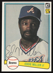 Eddie Miller Autographed 1982 Donruss Card #425 Atlanta Braves SKU #264861
