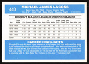 Mike LaCoss Autographed 1982 Donruss Card #440 Cincinnati Reds SKU #264865