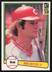 Ron Oester Autographed 1982 Donruss Card #500 Cincinnati Reds SKU #264866