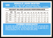 Ron Oester Autographed 1982 Donruss Card #500 Cincinnati Reds SKU #264867
