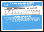Kelvin Moore Autographed 1982 Donruss Card #534 Oakland A's SKU #264868