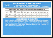Kelvin Moore Autographed 1982 Donruss Card #534 Oakland A's SKU #264870