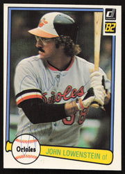 John Lowenstein Autographed 1982 Donruss Card #599 Baltimore Orioles SKU #264880