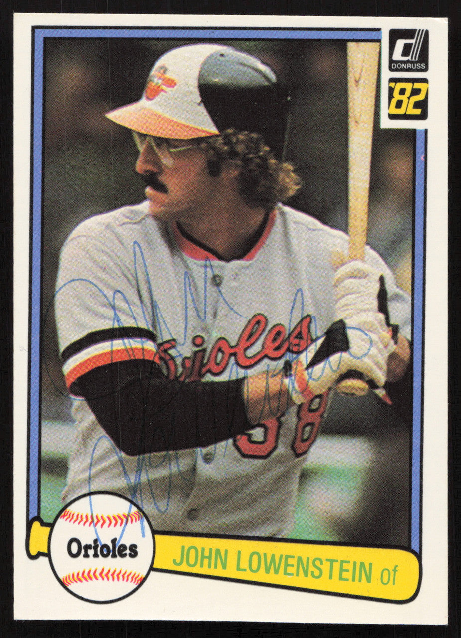 John Lowenstein Autographed 1982 Donruss Card #599 Baltimore Orioles SKU #264882