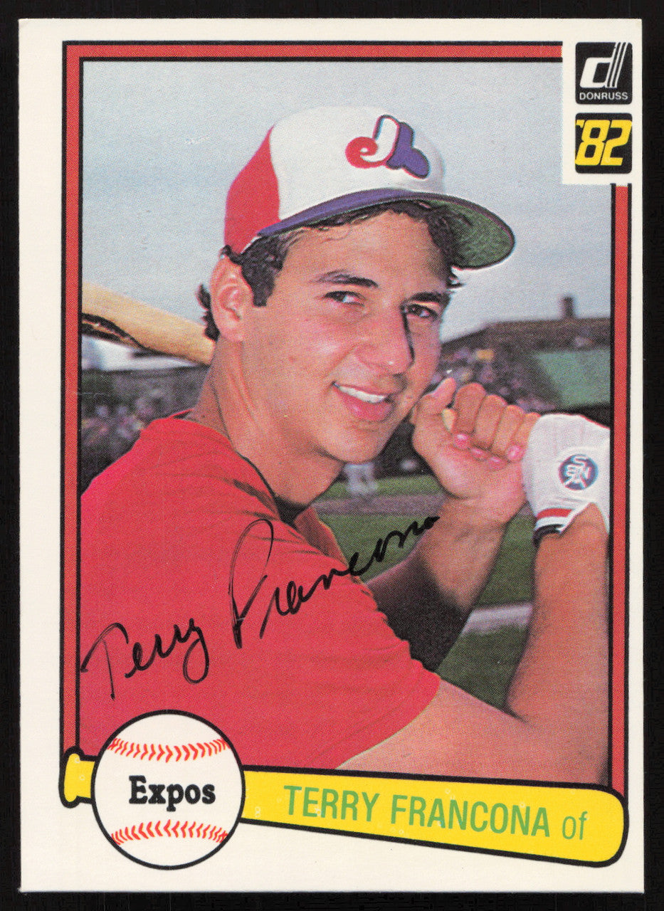 Terry Francona Autographed 1982 Donruss Rookie Card #627 Montreal Expos SKU #264884