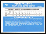 Terry Francona Autographed 1982 Donruss Rookie Card #627 Montreal Expos SKU #264886