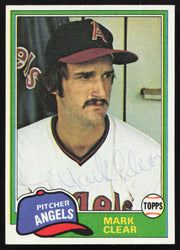 Mark Clear Autographed 1981 Topps Card #12 California Angels SKU #264889
