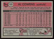 Al Cowens Autographed 1981 Topps Card #123 Detroit Tigers SKU #264893