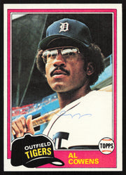 Al Cowens Autographed 1981 Topps Card #123 Detroit Tigers SKU #264896