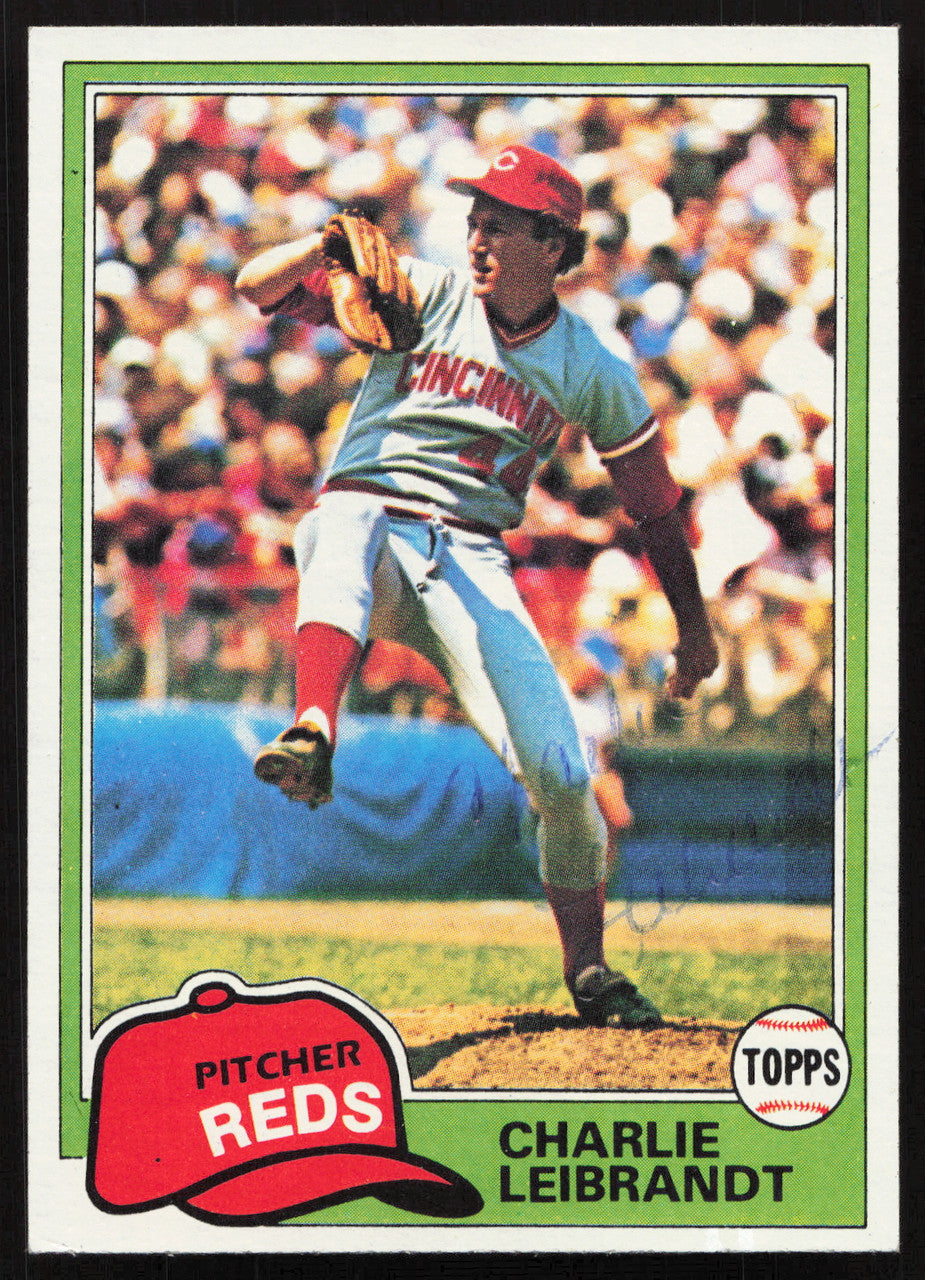 Charlie Leibrandt Autographed 1981 Topps Card #126 Cincinnati Reds SKU #264897
