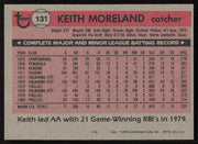 Keith Moreland Autographed 1981 Topps Card #131 Philadelphia Phillies SKU #264898