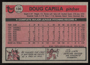 Doug Capilla Autographed 1981 Topps Card #136 Chicago Cubs SKU #264900