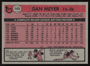 Dan Meyer Autographed 1981 Topps Card #143 Seattle Mariners SKU #264904