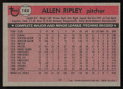 Allen Ripley Autographed 1981 Topps Card #144 San Francisco Giants SKU #264905