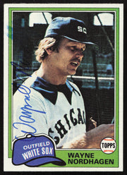Wayne Nordhagen Autographed 1981 Topps Card #186 Chicago White Sox SKU #264909