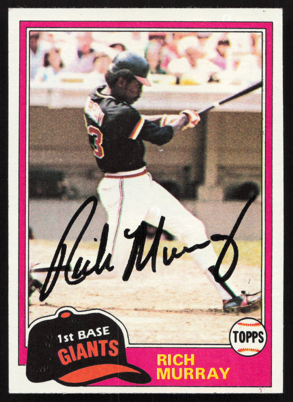 Rich Murray Autographed 1981 Topps Card #195 San Francisco Giants SKU #264913