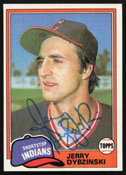 Jerry Dybzinski Autographed 1981 Topps Card #198 Cleveland Indians SKU #264915