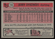 Jerry Dybzinski Autographed 1981 Topps Card #198 Cleveland Indians SKU #264916