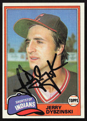 Jerry Dybzinski Autographed 1981 Topps Card #198 Cleveland Indians SKU #264917