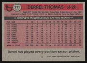 Derrel Thomas Autographed 1981 Topps Card #211 Los Angeles Dodgers SKU #264918