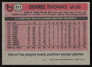Derrel Thomas Autographed 1981 Topps Card #211 Los Angeles Dodgers SKU #264919