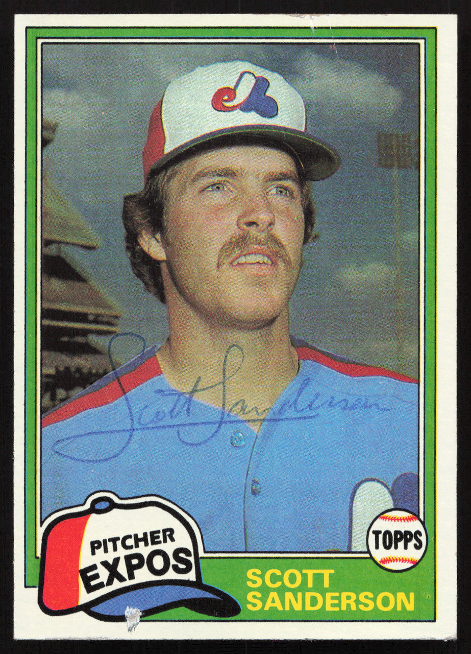 Scott Sanderson Autographed 1981 Topps Card #235 Montreal Expos SKU #264922