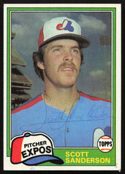 Scott Sanderson Autographed 1981 Topps Card #235 Montreal Expos SKU #264923