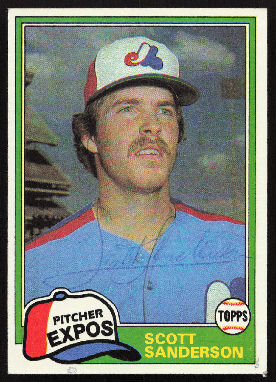 Scott Sanderson Autographed 1981 Topps Card #235 Montreal Expos SKU #264923