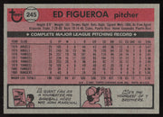 Ed Figueroa Autographed 1981 Topps Card #245 Texas Rangers SKU #264924
