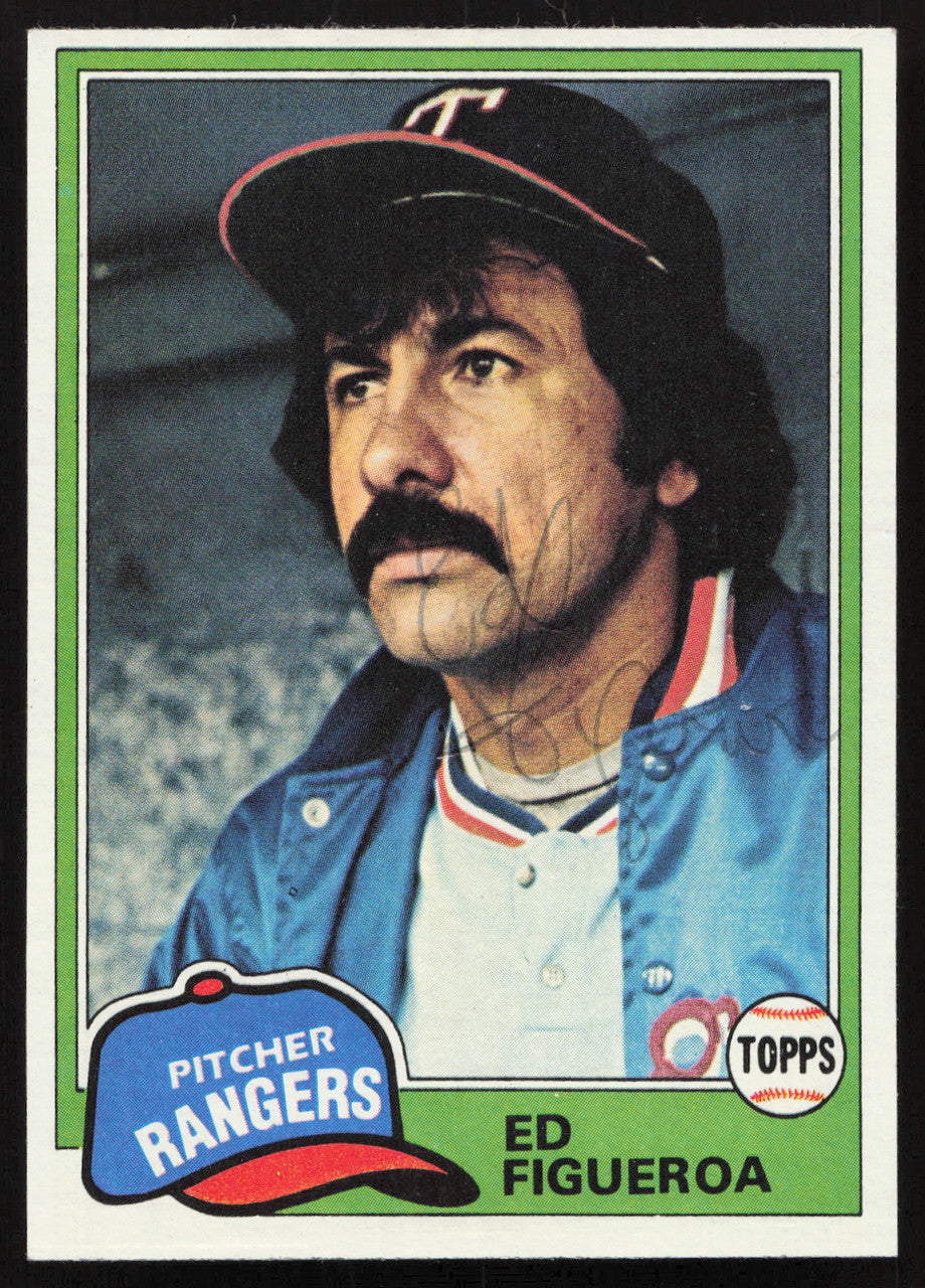 Ed Figueroa Autographed 1981 Topps Card #245 Texas Rangers SKU #264925