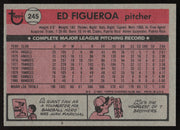 Ed Figueroa Autographed 1981 Topps Card #245 Texas Rangers SKU #264925