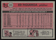 Ed Figueroa Autographed 1981 Topps Card #245 Texas Rangers SKU #264926