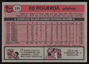 Ed Figueroa Autographed 1981 Topps Card #245 Texas Rangers SKU #264927