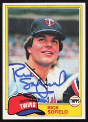 Rick Sofield Autographed 1981 Topps Card #278 Minnesota Twins SKU #264929